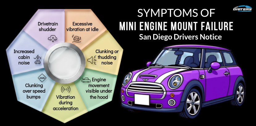 Symptoms of MINI Engine Mount Failure San Diego Drivers Notice