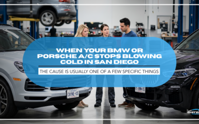 When Your BMW or Porsche A/C Stops Blowing Cold in San Diego, the Cause Is Usually One of a Few Specific Things