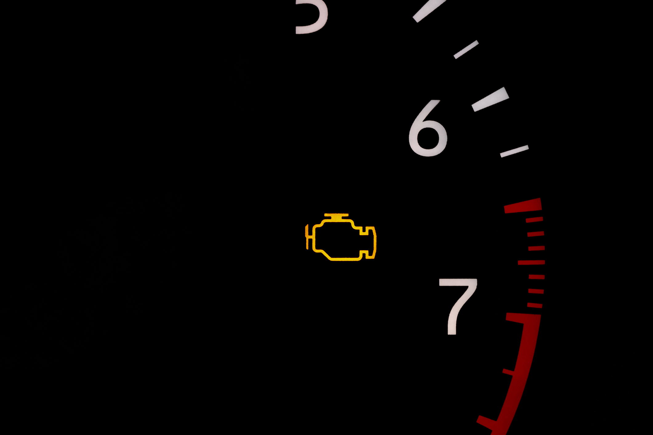 Check engine light illuminated on BMW dashboard. 